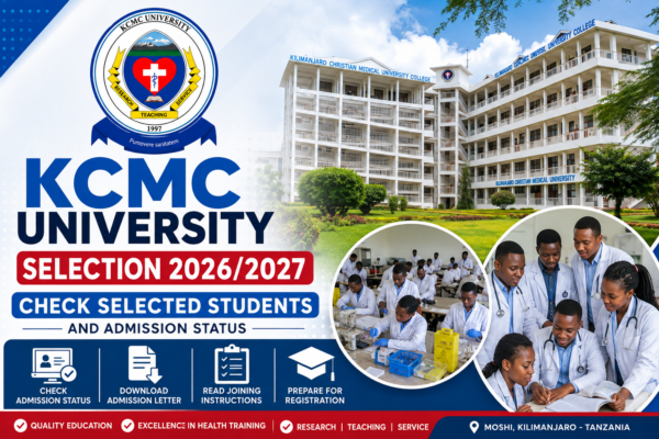 KCMC University Selection 2026/2027 – Selected Students and Admission Status