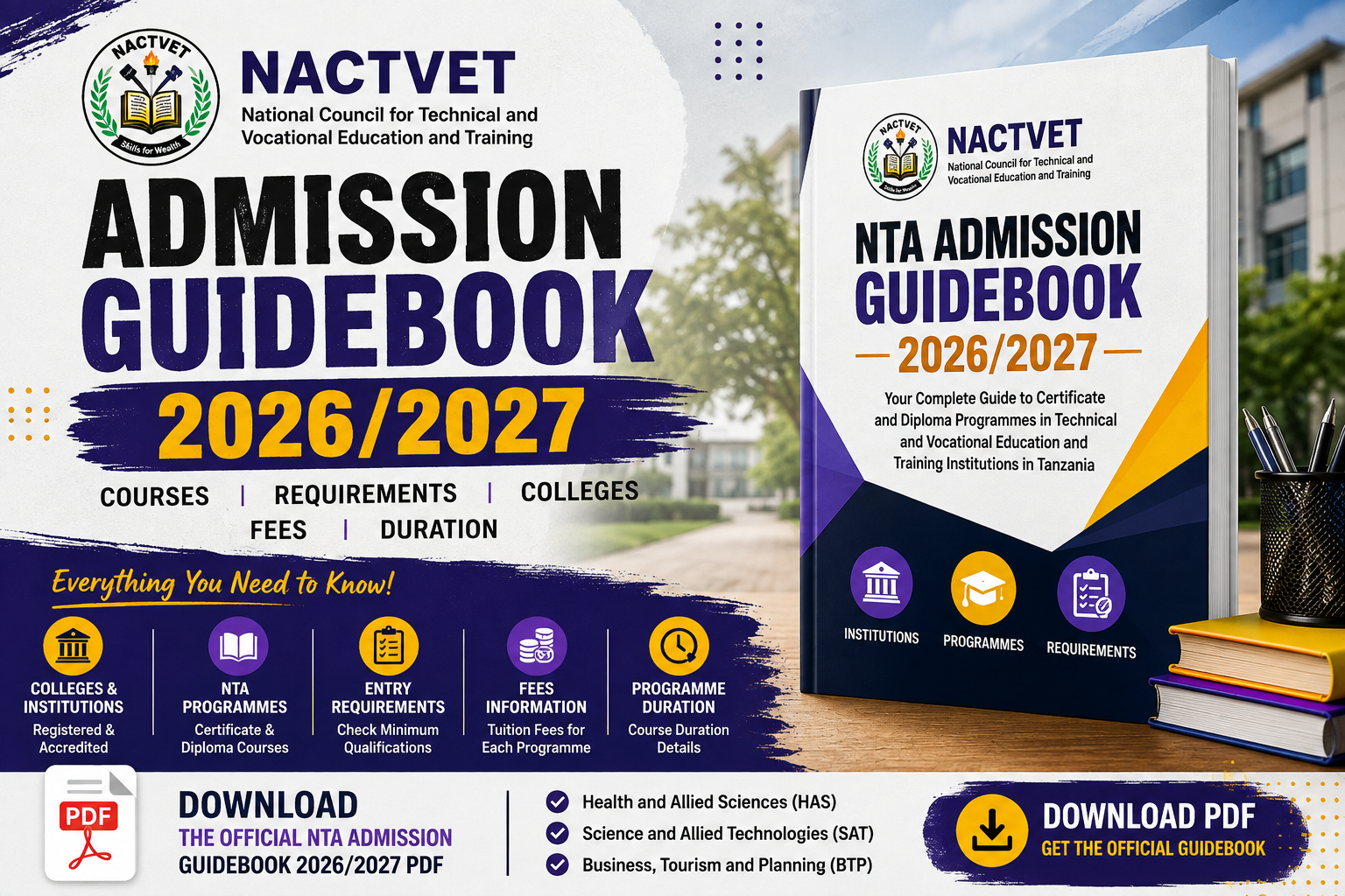 NACTVET Admission Guidebook 2026/2027