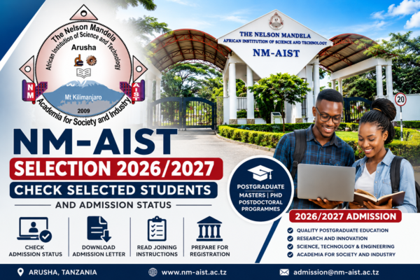 NM-AIST Selection 2026/2027 – Selected Students and Admission Status