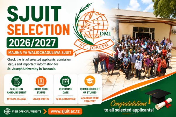 SJUIT Selection 2026/2027 - Majina ya Waliochaguliwa SJUIT