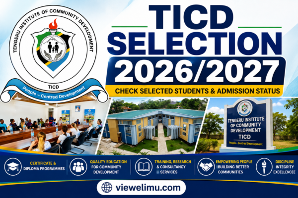 TICD Selection 2026/2027 – Selected Students