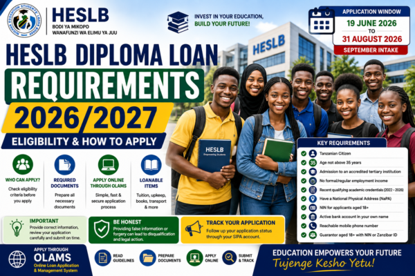 HESLB Diploma Loan Requirements 2026/2027
