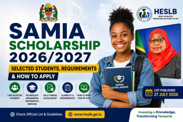 Samia Scholarship 2026/2027 Selected Students and Requirements