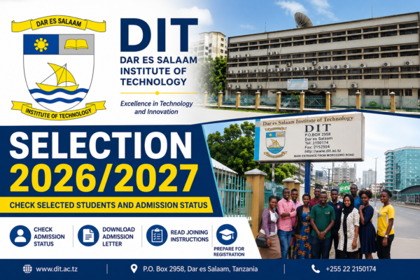 DIT Selection 2026/2027 – Selected Students and Admission Status