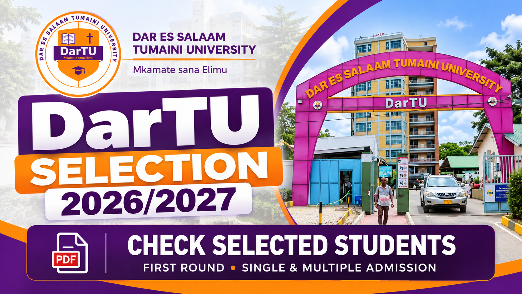 DarTU Selection 2026/2027 – Check Selected Students