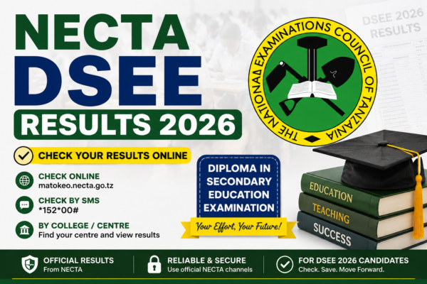 NECTA DSEE Results 2026 – Diploma in Secondary Education Examination Results