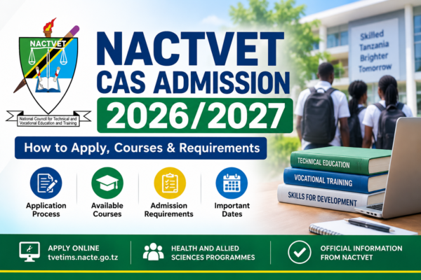 NACTVET CAS Admission 2026/2027 – application, courses and admission requirements