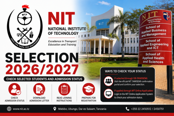 NIT Selection 2026/2027 – Selected Students and Admission Status