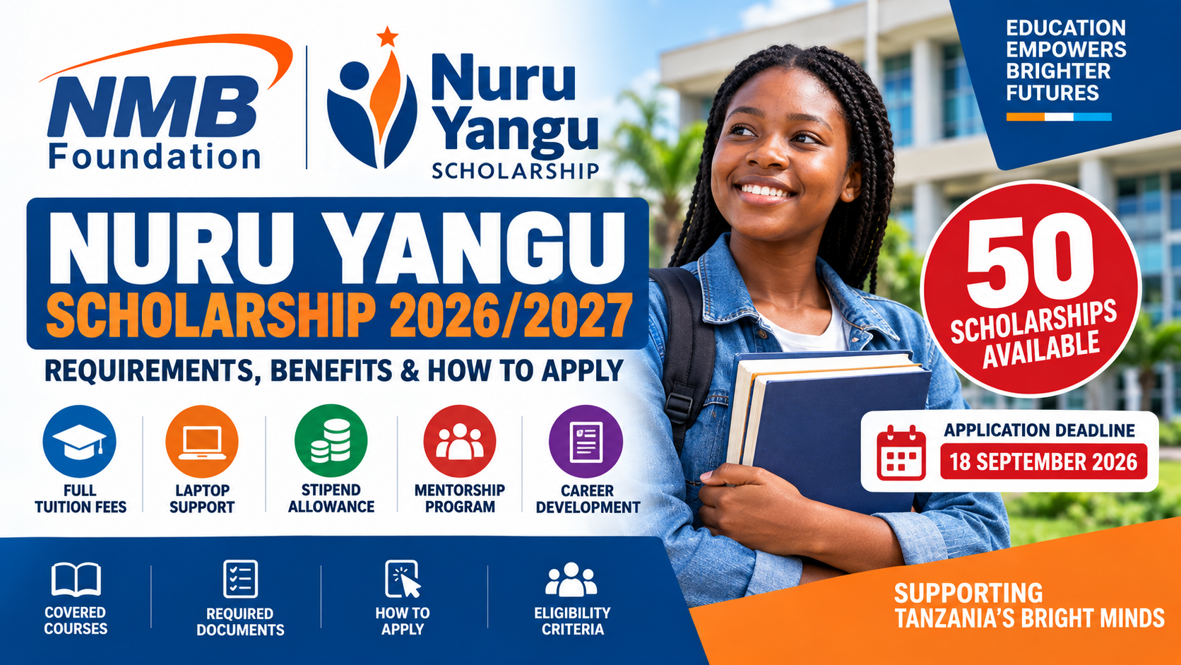 Nuru Yangu Scholarship 2026/2027 – requirements, benefits and how to apply
