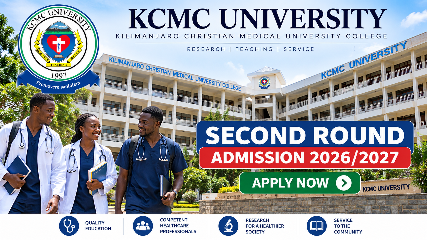 KCMC University Second Round Admission 2026/2027