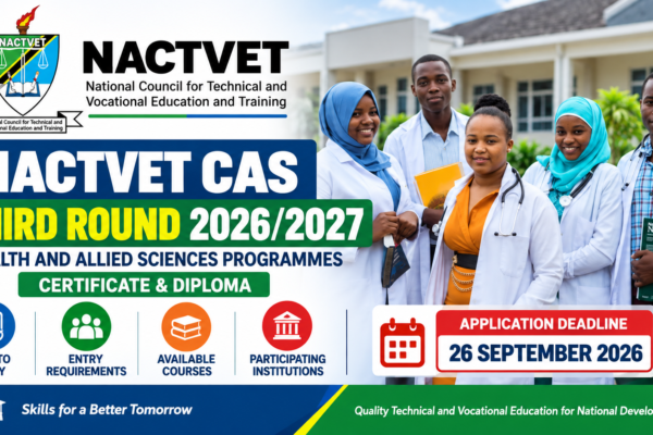 NACTVET CAS Third Round 2026/2027 – Health and Allied Sciences admission