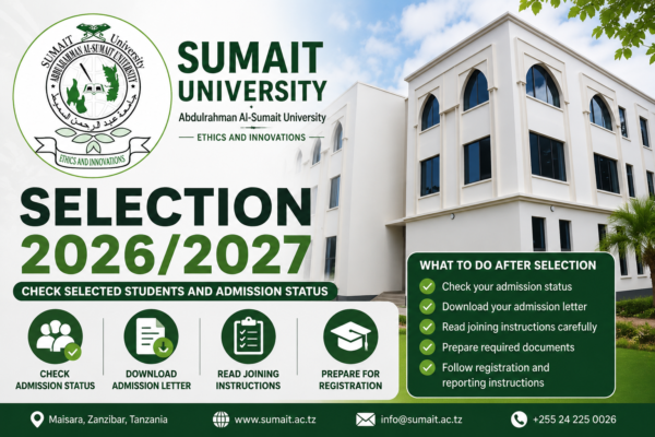SUMAIT University Selection 2026/2027 – Selected Students and Admission Status