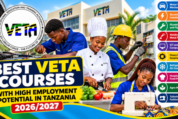 Best VETA courses with high employment potential in Tanzania 2026/2027